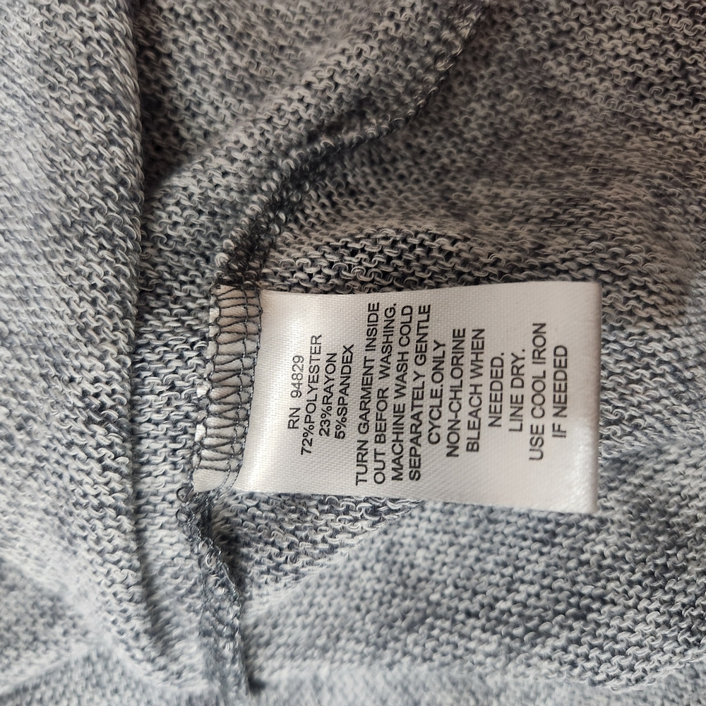 I'm In Love With Derek Aztec Open Front Hooded Cardigan Small Gray - Picture 3 of 16